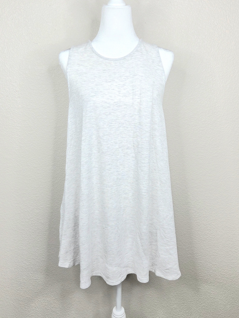 White Oversized Tank Top Tee Dress M Grunge Cotton Minimalist Relaxed Fit